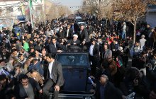President arrives in Shahr-e-Rey