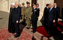 President Rouhani received by Italian President