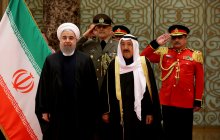 Emir of Kuwait officially receives Dr Rouhani at Kuwait International Airport 