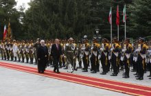 President Rouhani officially welcomes Turkish counterpart