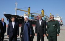 Inaugurating Phase 1 of Shahid Beheshti Port Development Plan in Chabahar