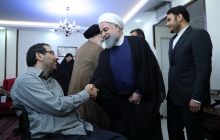 دکتر روحانی در دیدار «جواد جعفری قدوسی» جانباز 70 درصد دفاع مقدس