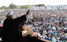 Addressing the immense gathering of people in Shirvan