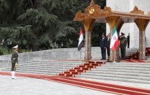 استقبال رسمی دکتر پزشکیان از نخست‌وزیر عراق