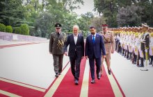 استقبال رسمی رئیس‌جمهور از نخست‌وزیر عراق