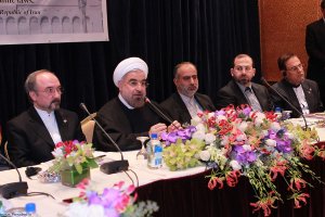 دیدار برخی از رهبران اسلامی آمریکا با دکتر روحانی