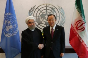 دیدار با بانکی مون دبیرکل سازمان ملل 