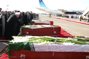  مراسم استقبال از پیکرهای مطهر جانباختگان ایرانی در منا