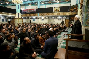 مراسم عزاداری حضرت اباعبدالله الحسین (ع) با حضور دکتر روحانی