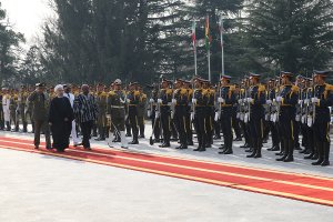 استقبال رسمی دکتر روحانی از رییس جمهوری غنا