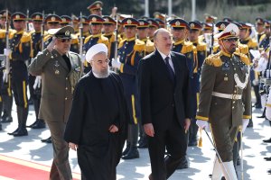 مراسم استقبال رسمی از رئیس جمهوری آذربایجان