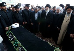 شرکت رییس‌ جمهوری در مراسم تشییع و خاکسپاری آیت‌الله واعظ طبسی