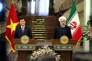 مصاحبه مطبوعاتی مشترک روسای جمهور ایران و ویتنام