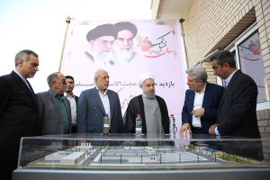 دکتر روحانی از تصفیه خانه ده هزار متر مکعبی جزیره کیش بازدید کرد
