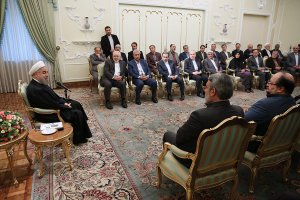  دیدار نوروزی دکتر روحانی با جمعی از کارگزاران قوا و مدیران دستگاه ها