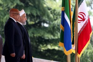 مراسم استقبال رسمی از رییس جمهوری آفریقای جنوبی