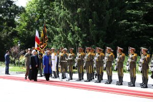 استقبال رسمی دکتر روحانی از رییس جمهوری کرواسی