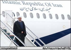 دکتر روحانی وارد باکو شد