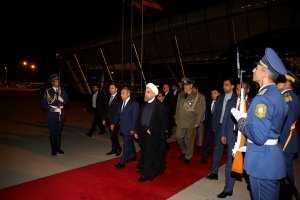 دکتر روحانی باکو را به مقصد تهران ترک کرد