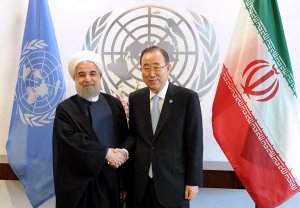 دکتر روحانی در دیدار دبیر کل سازمان ملل متحد 