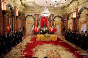 نشست خبری مشترک با رییس جمهور ویتنام