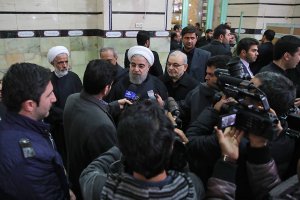 مصاحبه در حاشیه مراسم تشییع پیکر آیت الله العظمی موسوی اردبیلی