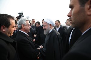 ورود به ایروان و استقبال از سوی رییس جمهور ارمنستان