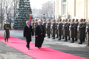 استقبال رسمی از سوی رییس جمهور ارمنستان