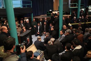  رییس جمهوری در مراسم وداع با پیکر آیت الله هاشمی رفسنجانی در حسینیه جماران 