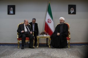 دکتر روحانی در دیدار رییس مجلس شورای ملی فلسطین