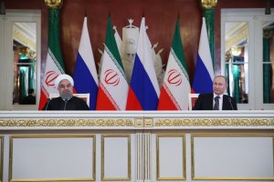 تبادل اسناد همکاری و مصاحبه خبری روسای جمهور ایران و روسیه