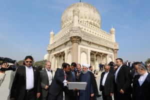 بازدید دکتر روحانی از آثار تاریخی قطب شاهیان در حیدرآباد هندوستان