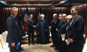 دیدار رییس جمهور فرانسه با دکتر روحانی