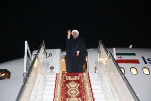 دکتر روحانی ایروان را به مقصد تهران ترک کرد