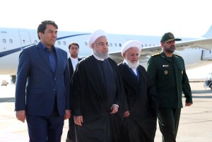 ورود دکتر روحانی به استان یزد