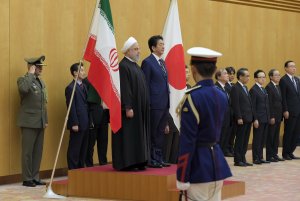 استقبال رسمی نخست وزیر ژاپن از رئیس جمهوری اسلامی ایران