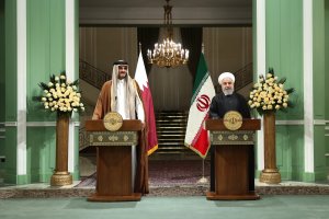  رئیس جمهور در نشست مطبوعاتی با امیر قطر
