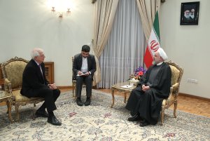 دیدار هماهنگ کننده عالی سیاست خارجی اتحادیه اروپا با دکتر روحانی