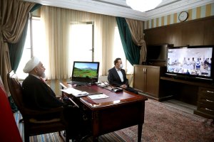 ویدئو کنفرانس رییس جمهور با فرماندهی پلیس راهور کشور ، مراکز درمانی و کارخانه تولید لوازم بهداشتی در چهار استان کشور