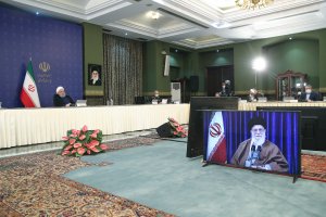ارتباط تصویری ستاد ملی مدیریت و مقابله با کرونا با  رهبر معظم انقلاب اسلامی