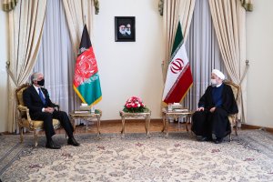 دیدار رییس شورای عالی مصالحه افغانستان با دکتر روحانی