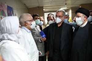 بازدید رییس جمهور از بخش بیماران کرونایی بیمارستان رازی اهواز