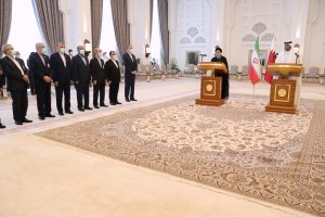 کنفرانس مطبوعاتی آیت الله رییسی و امیر قطر