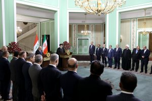 نشست مطبوعاتی روسای جمهور ایران و عراق