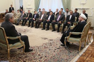 دیدار نوروزی با جمعی از وزرا ، مسئولان ومدیران دولتی