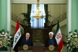  نشست خبری مشترک دکتر حسن روحانی با رییس جمهوری عراق