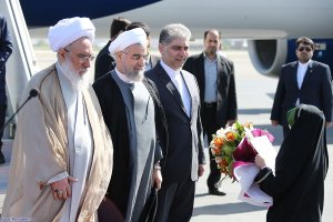 دکتر روحانی وارد تبریز شد/ آذربایجان شرقی و تبریز، سرزمین دلاوران و قهرمانان ایران زمین است