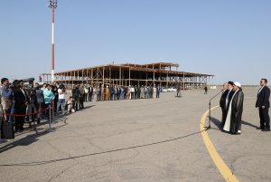ورود رییس جمهور به شهرستان بم