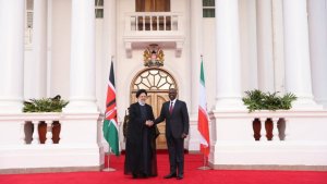 William Ruto officially welcomes Dr Raisi at the Kenyan Presidential palace/ 21-gun salute performed in honour of Iranian President, delegation
