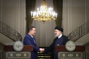 نشست مطبوعاتی رئیس جمهور با نخست وزیر عراق